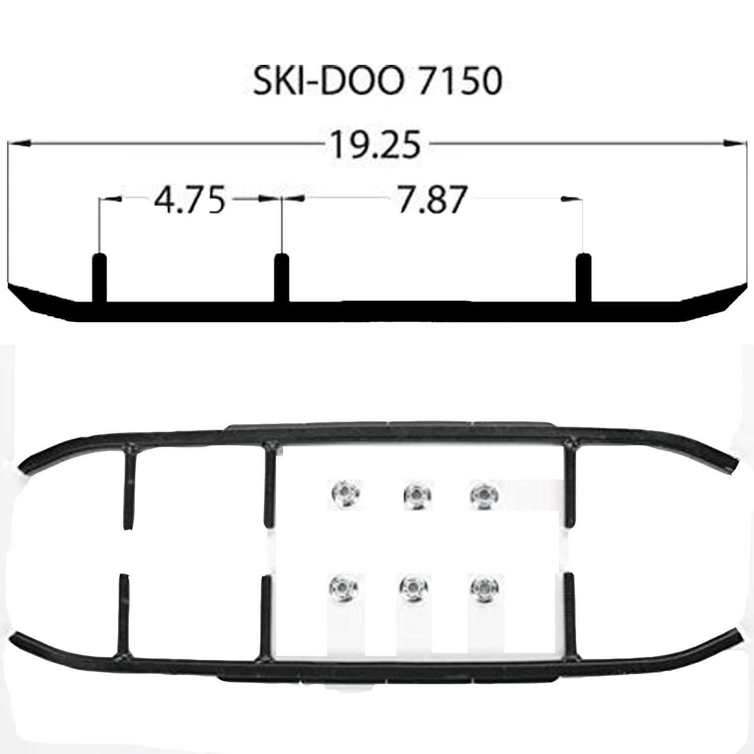 Precision Carbide Set Ski-Doo Precision Carbide Runners - 4 Inch