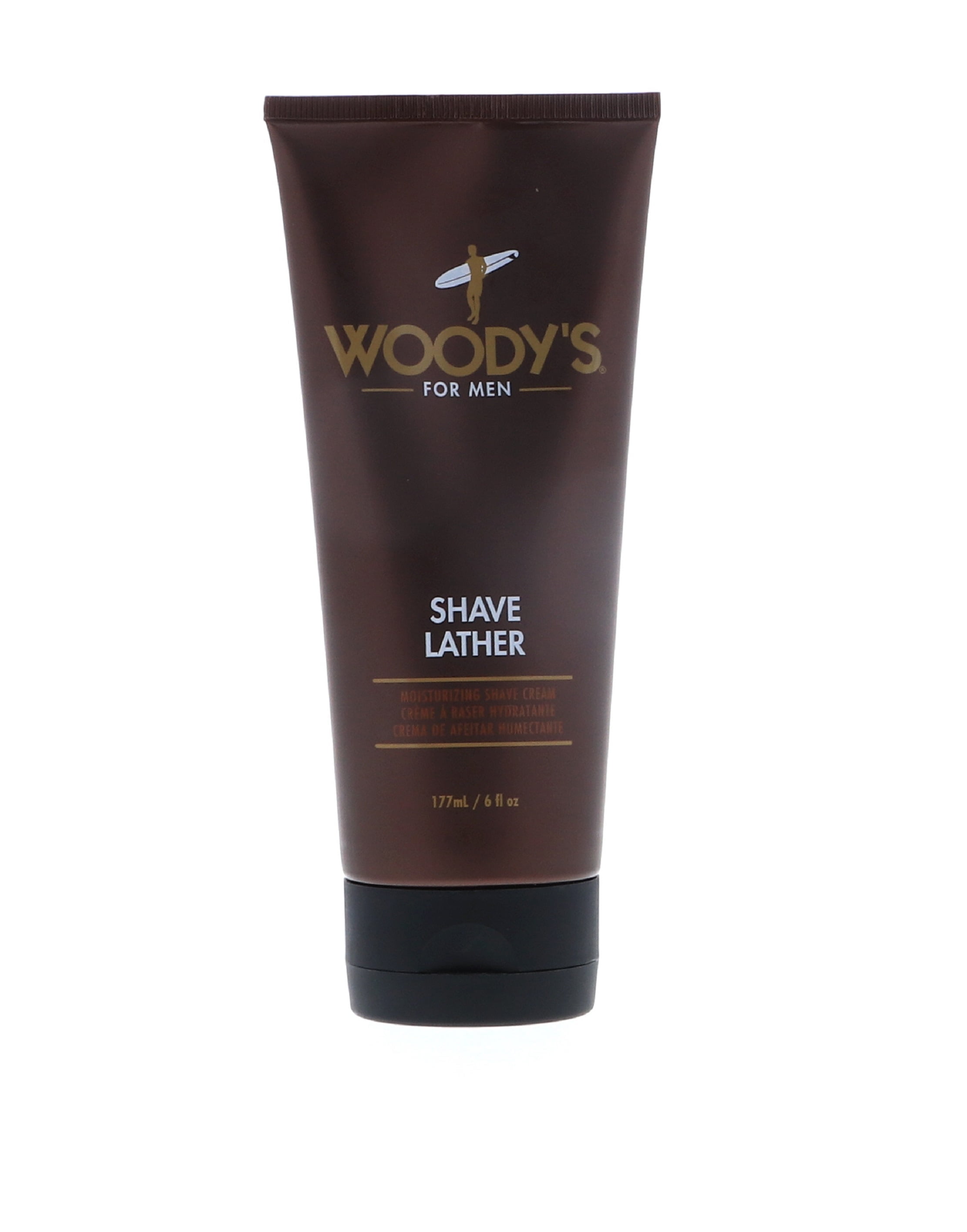 Shave Lather Cream by Woodys for Men - 6 oz Shave Cream