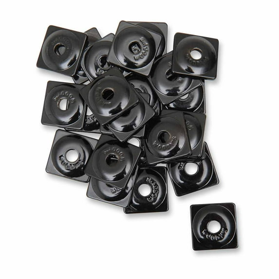 Woodys 5/16" Square Digger Aluminum Support Plates Black 48 Pack (ASW2-3810-48)