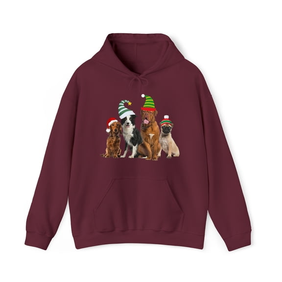 Woof Christmas Unisex Heavy Blend™ Hooded Sweatshirt