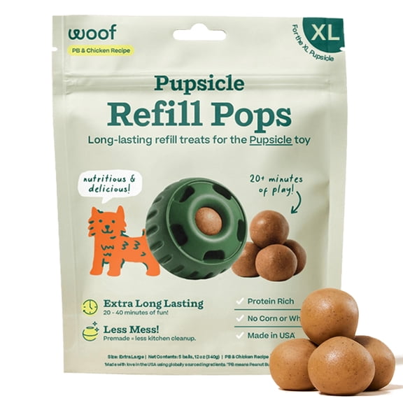 Woof Dog Chicken Peanut Butter Pops Xlarge 12Oz