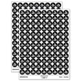 thumbnail image 1 of Woof Dog Paw Prints Fun Text 200+ Round Stickers - Black - Matte Finish - 0.50" Size, 1 of 3