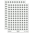 thumbnail image 1 of Woof Dog Paw Prints Fun Text 200+ Round Stickers - White - Matte Finish - 0.50" Size, 1 of 3