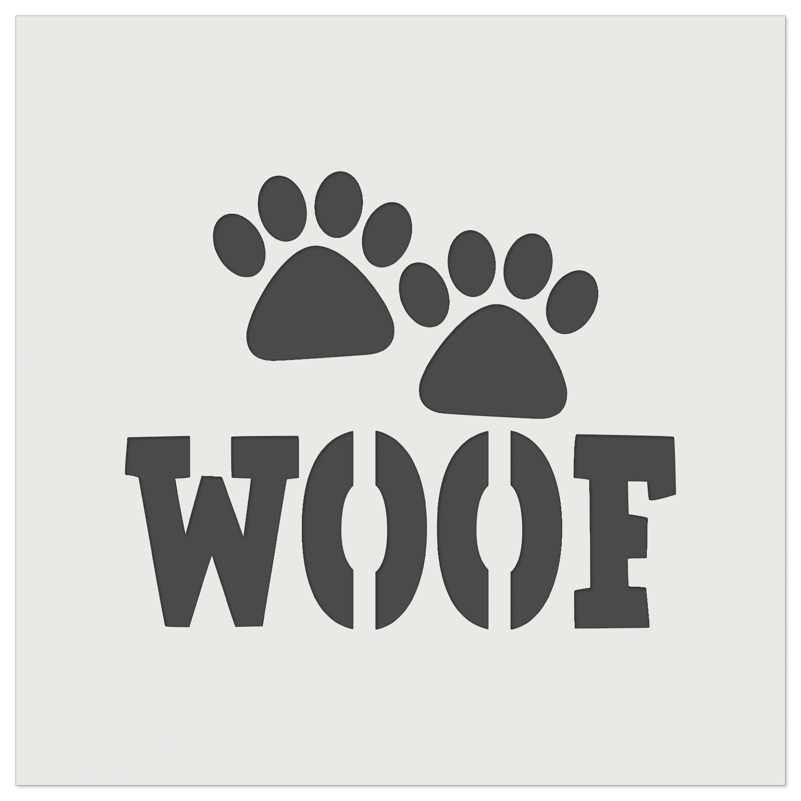 Woof Dog Paw Prints Fun Text DIY Cookie Wall Craft Stencil - 4.5 Inch - Walmart.com woof-dog-paw-prints-fun-text-diy-cookie-wall-craft-stencil-4-5-inch-walmart-com