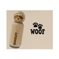 thumbnail image 1 of Woof Dog Paw Prints Fun Text Rubber Stamp for Scrapbooking Crafting Stamping - Small 3/4 Inch, 1 of 7