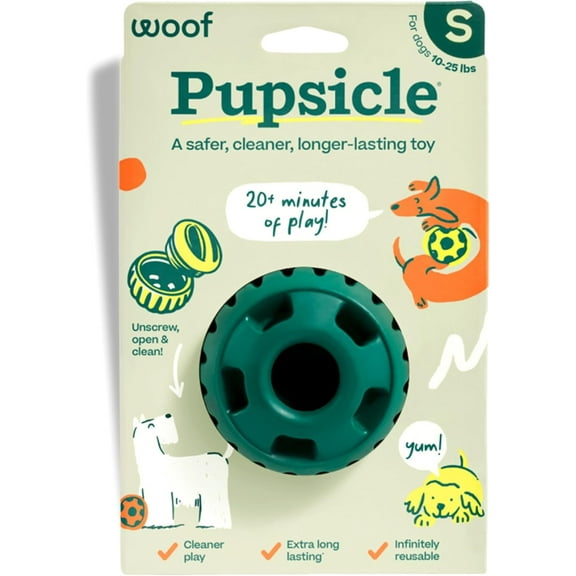 Woof The Pupsicle Treat Dispensing Dog Toy, Forest Green, Small
