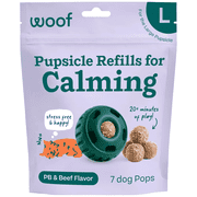 WOOF Pupsicle Refill Pops for Calming - Long-Lasting Refills for The Pupsicle Toy to Promote Calm - Calming Dog Treats - Magnesium for Dogs- Large Pops - 7 Count