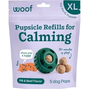 WOOF Pupsicle Refill Pops for Calming - Long-Lasting Refills for The Pupsicle Toy to Promote Calm - Calming Dog Treats - Magnesium for Dogs- XL Pops - 5 Count