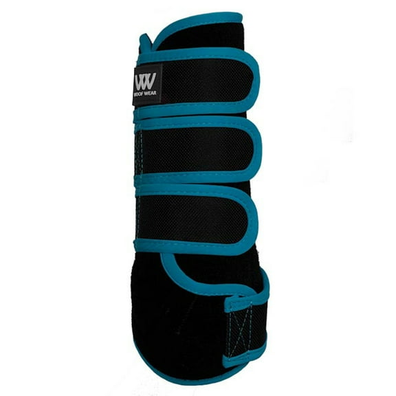 Toklat Woof Wear Training Wraps - Breathable Neoprene Horse Leg Protection Black/Ocean / Large