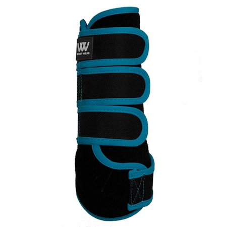 Toklat Woof Wear Training Wraps - Breathable Neoprene Horse Leg Protection Black/Ocean / Large