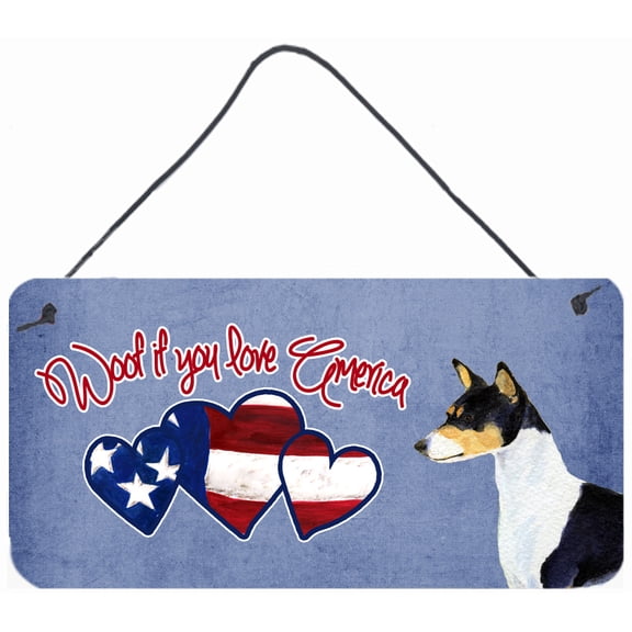 Woof if you love America Basenji Wall or Door Hanging Prints