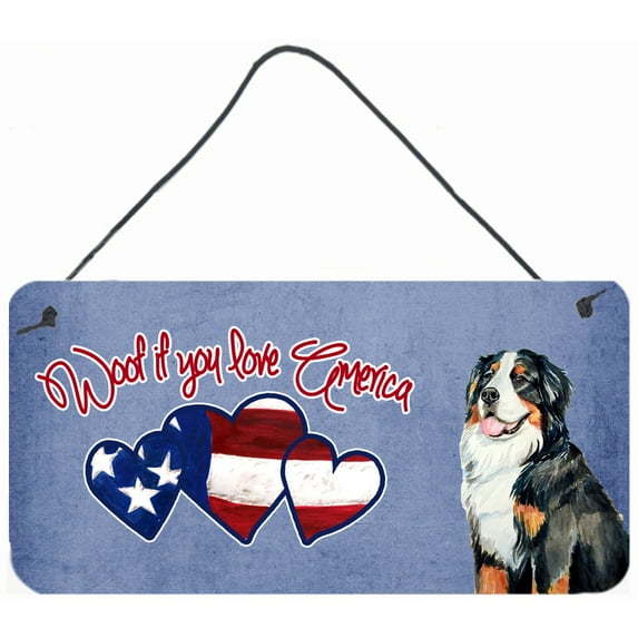 Woof if you love America Bernese Mountain Dog Wall or Door Hanging Prints