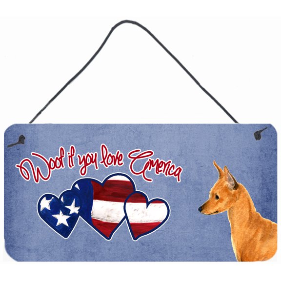 Woof if you love America Min Pin Wall or Door Hanging Prints