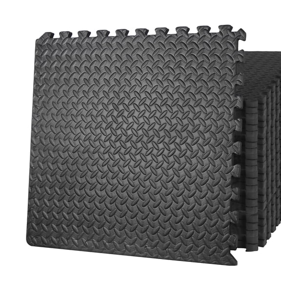 WoofPaw 24 Pack Puzzle Exercise Mat, 0.75'' Thick EVA Interlocking Foam Floor Tiles, Workout Mat Gym Flooring for Home Gym, 24.8 in x 24.8 in x 3/4 in, Cover 96 sq.ft
