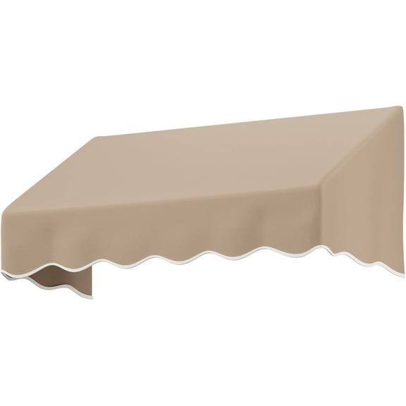 WoofPaw 4x2 FT Outside Window Awning, Door Awnings for Sunshade & Waterproof, Patio Manual Retractable Awning for Door Entrance in Balcony, Backyard, Garden, Beige