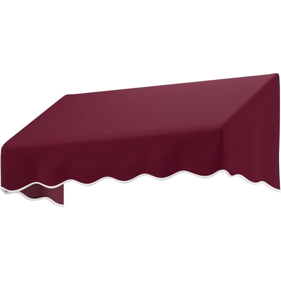 WoofPaw 4x2 FT Outside Window Awning, Door Awnings for Sunshade & Waterproof, Patio Manual Retractable Awning for Door Entrance in Balcony, Backyard, Garden, Wine Red