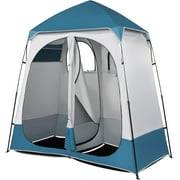 WoofPaw Pop Up Pod - Privacy Shower Tent with Carry Bag, Dressing Room, Instant Portable Toilet Stall for Camping, Beach, or Tailgate Blue and white