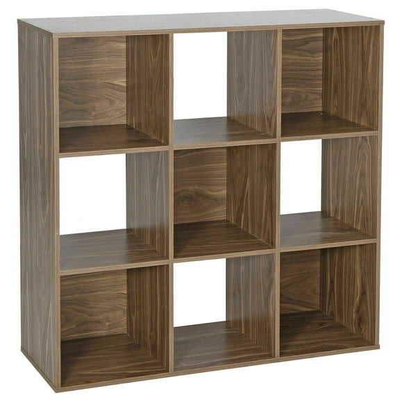 WoofPaw Sturdy Room 11-Inch Cube Storage Organizer Shelf, with Thick Exterior Edge, Storage Shelf Divider w/Back, Bookcase, 9-Cube,Apple pattern