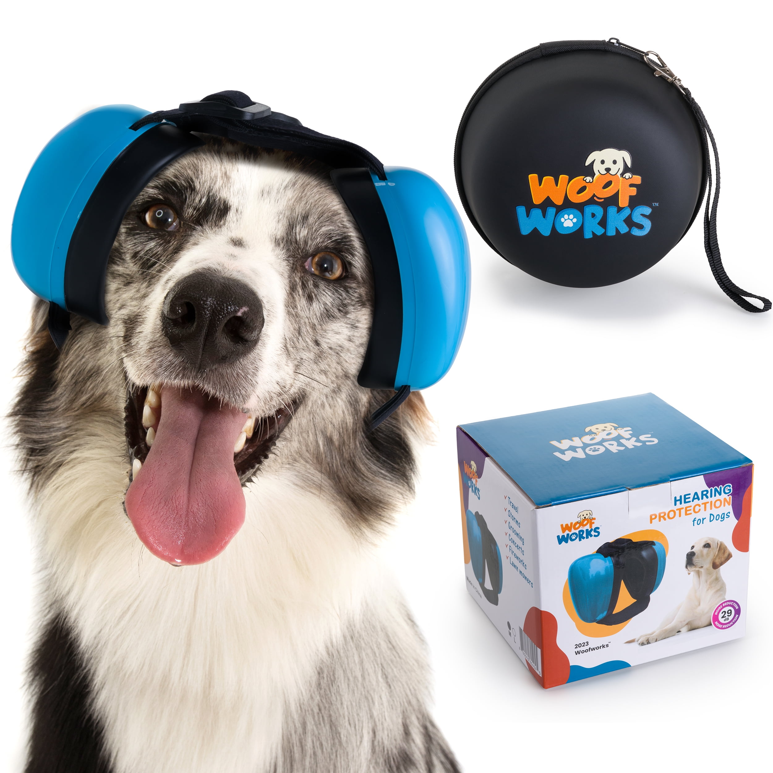 WoofWorks Dog Ear Muffs for Noise Protection, Noise Cancelling