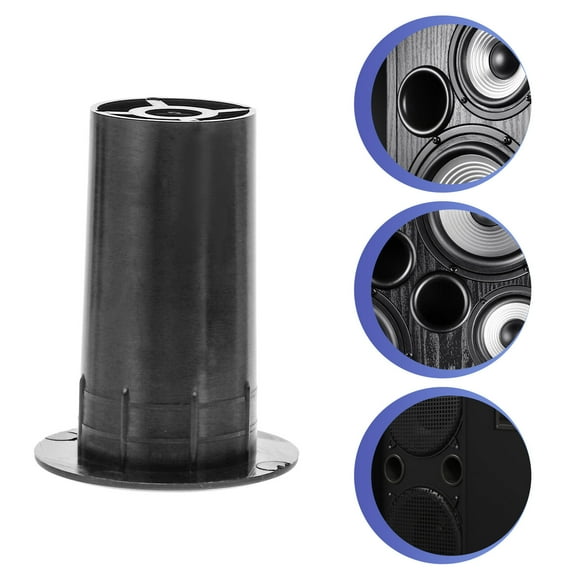 UEETEK 8Pcs Plastic Subwoofer Port Tube Black Speaker Hole Outlet for Audio Cabinet Speakers