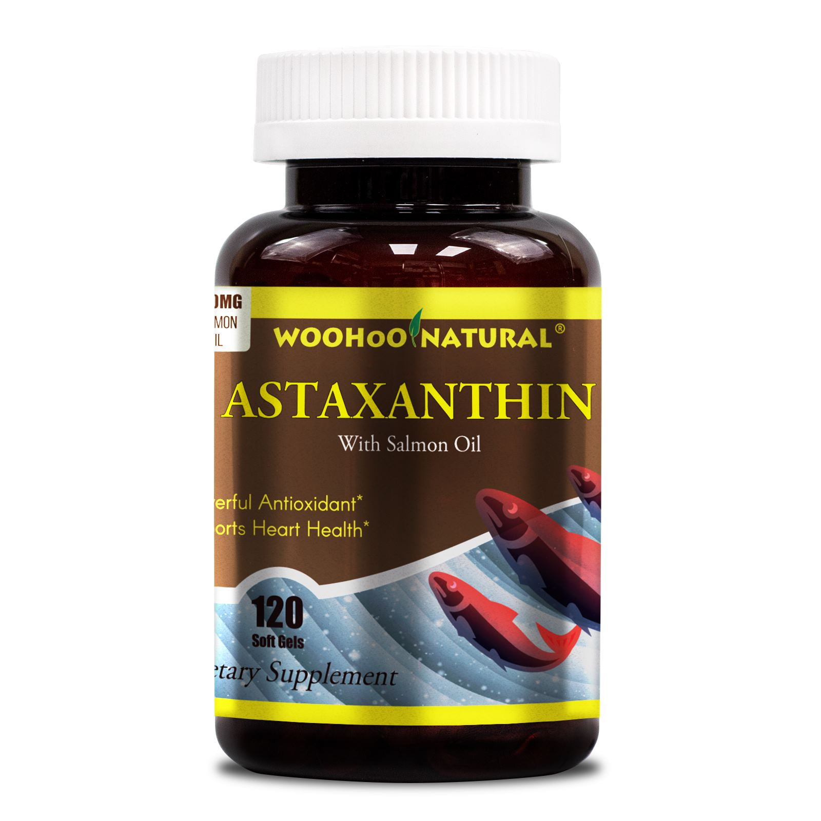 Woohoo Natural Astaxanthin 5 mg + Salmon Oil 500 mg 120 Softgels