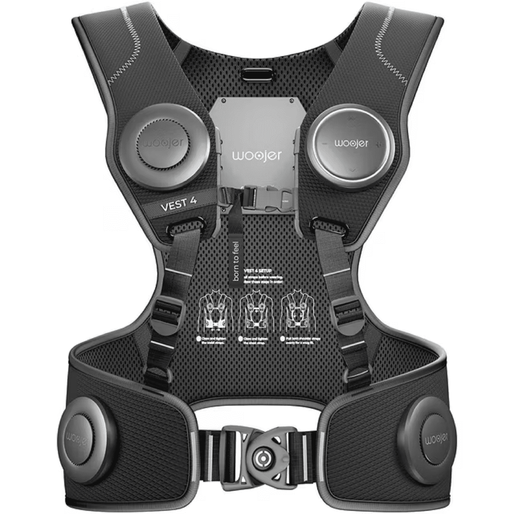 Woojer High-Fidelity Haptic Vest 4, for VR, Games, Music, Movies