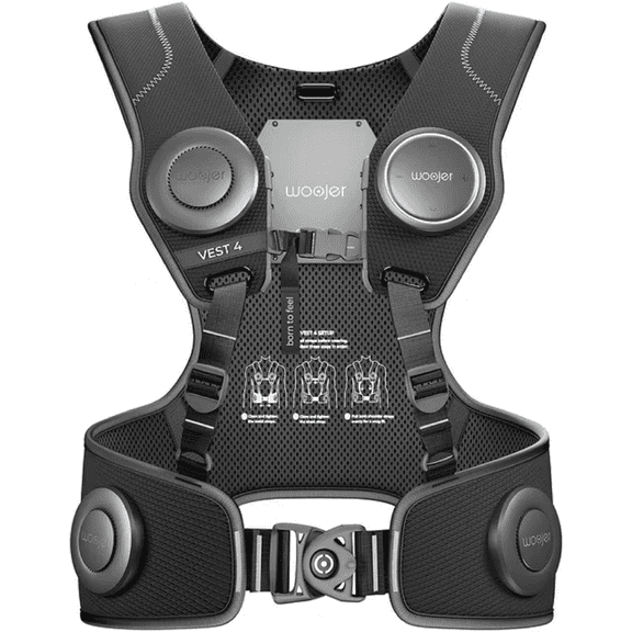 Woojer High-Fidelity Haptic Vest 4, for VR, Games, Music, Movies, and Wellness.