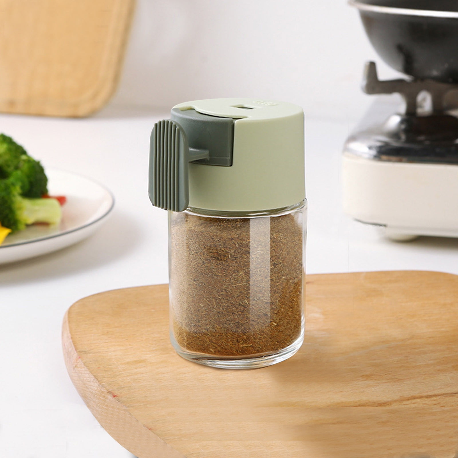 Wook Quantitative Control Salt Bottle Round Spice Jar Can Measure Salt