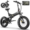 thumbnail image 1 of Wooken 20"X4.0 Fat Tire Electric Bike for Adults, 500W Foldable Electric Bicycle with 48V 10Ah Built-in Battery, Shimano 7 Speed, Dual Shock Absorber, 1 of 11