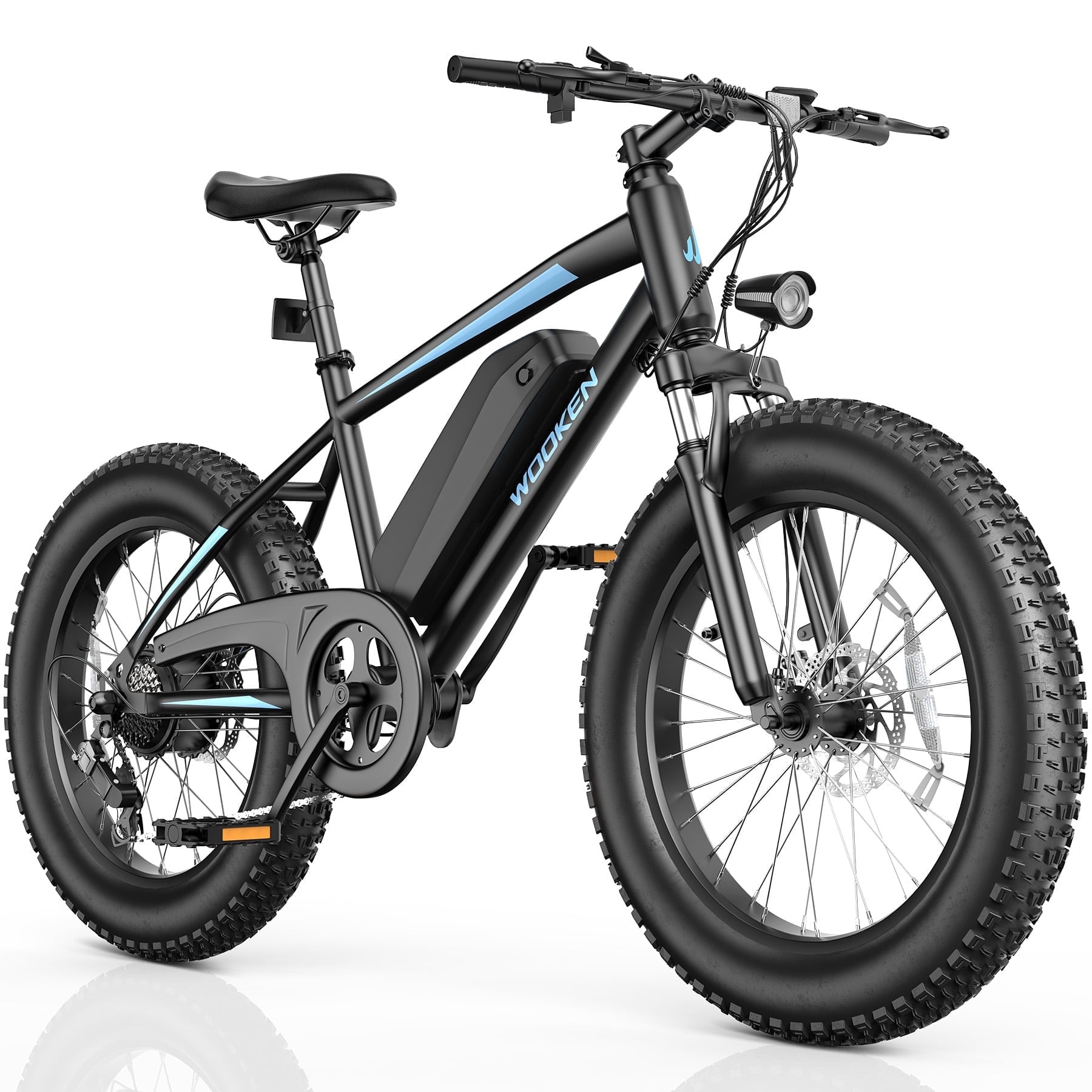 Wooken 4.0" Fat Tire 20" Electric Bike for adults, Peak 750W E-Mountain bike, 48V 499WH Removable Battery, Up to 45 Miles Electric Bicycle, Off Road E-Bike,SGS Certified to UL 2849