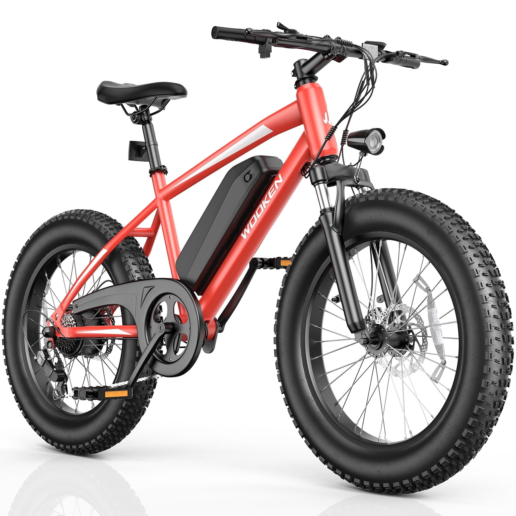 Wooken 4.0" Fat Tire 20" Electric Bike for adults, Peak 750W E-Mountain bike, 48V 499WH Removable Battery, Up to 45 Miles Electric Bicycle, Off Road E-Bike,SGS Certified to UL 2849