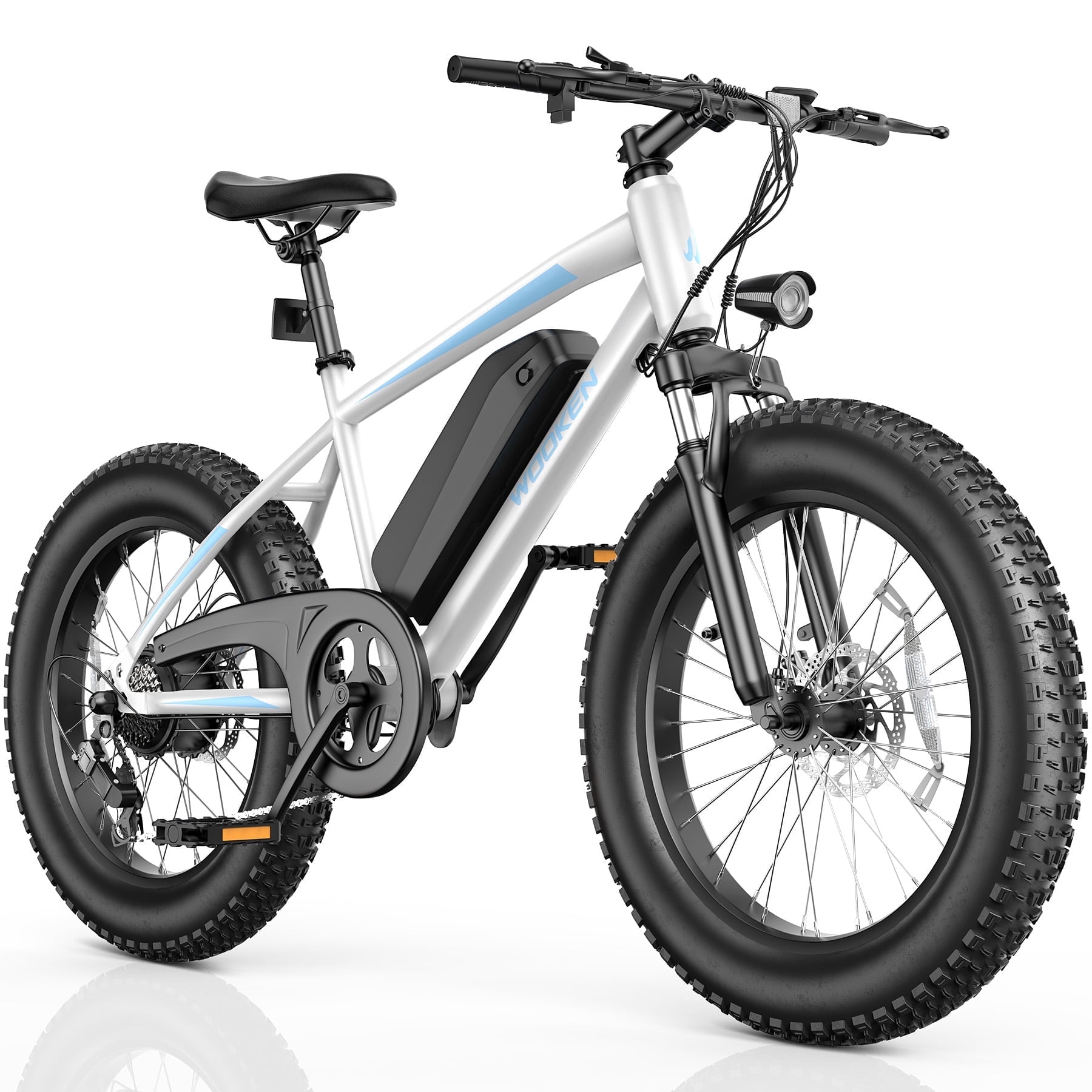 Wooken 4.0" Fat Tire 20" Electric Bike for adults, Peak 750W E-Mountain bike, 48V 499WH Removable Battery, Up to 45 Miles Electric Bicycle, Off Road E-Bike,SGS Certified to UL 2849