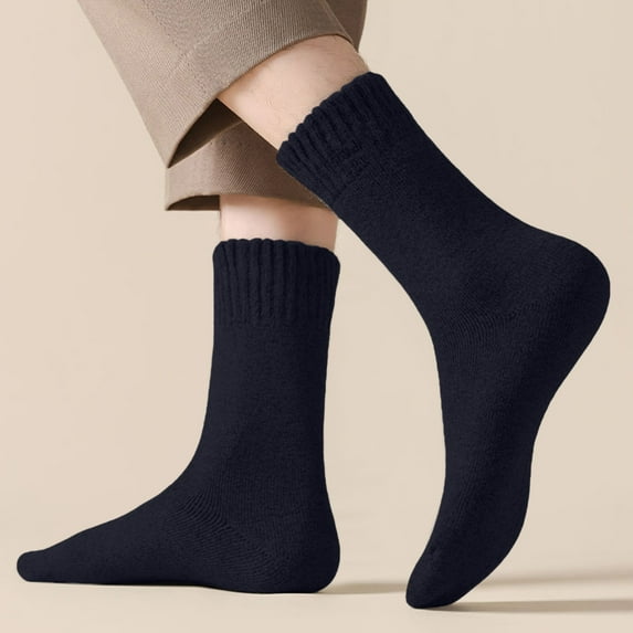 Wool Ankle Socks, Cushioned Comfort Socks for Men and Women, Warm Winter Socks, Breathable Casual Everyday Socks, Thick Thermal Socks for Daily Wear