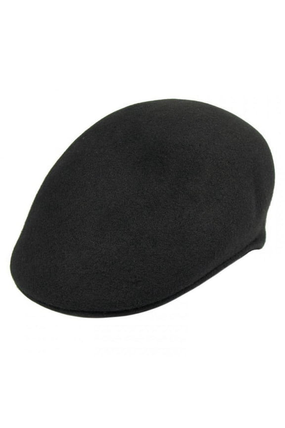 Wool Ascot Cap - M - Black