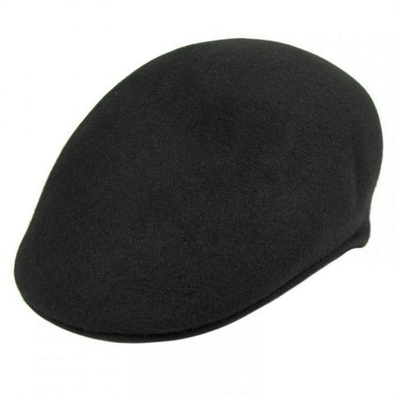Wool Ascot Cap - S - Black