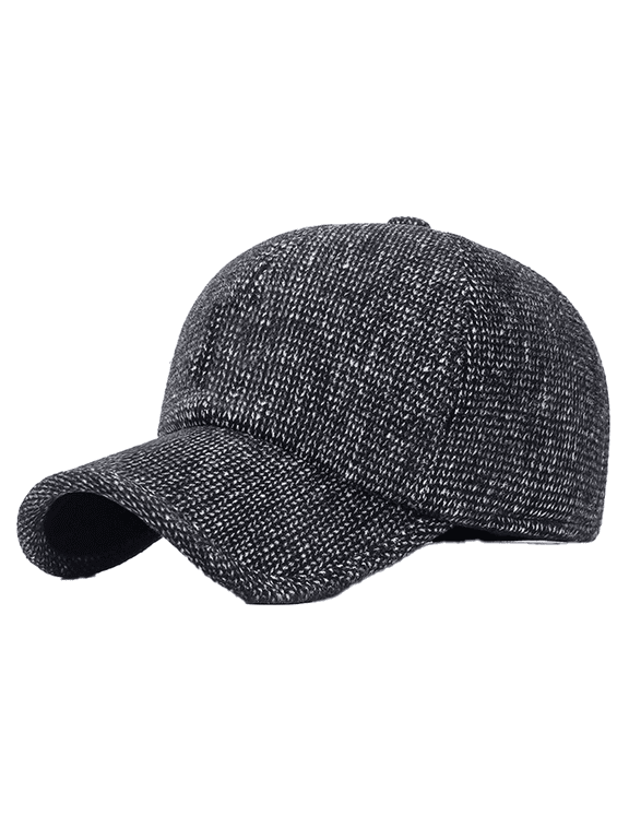 Wool Baseball Cap for Men Unstructured Tweed Hat - Grey
