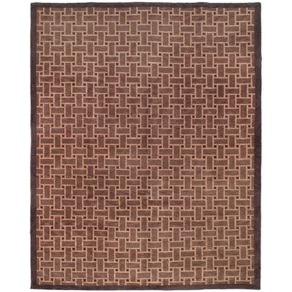 Wool Basket Weave Rug in Brown (2 ft. 6 in. x 12 ft. Runner)