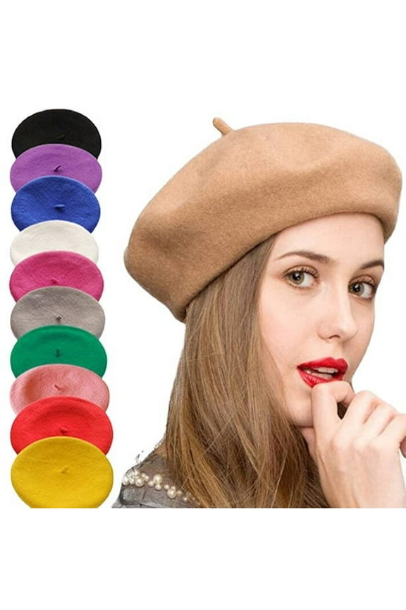 Wool Beret Hat French Style Beanie Hats Fashion Ladies Beret Caps for Women Girls Lady