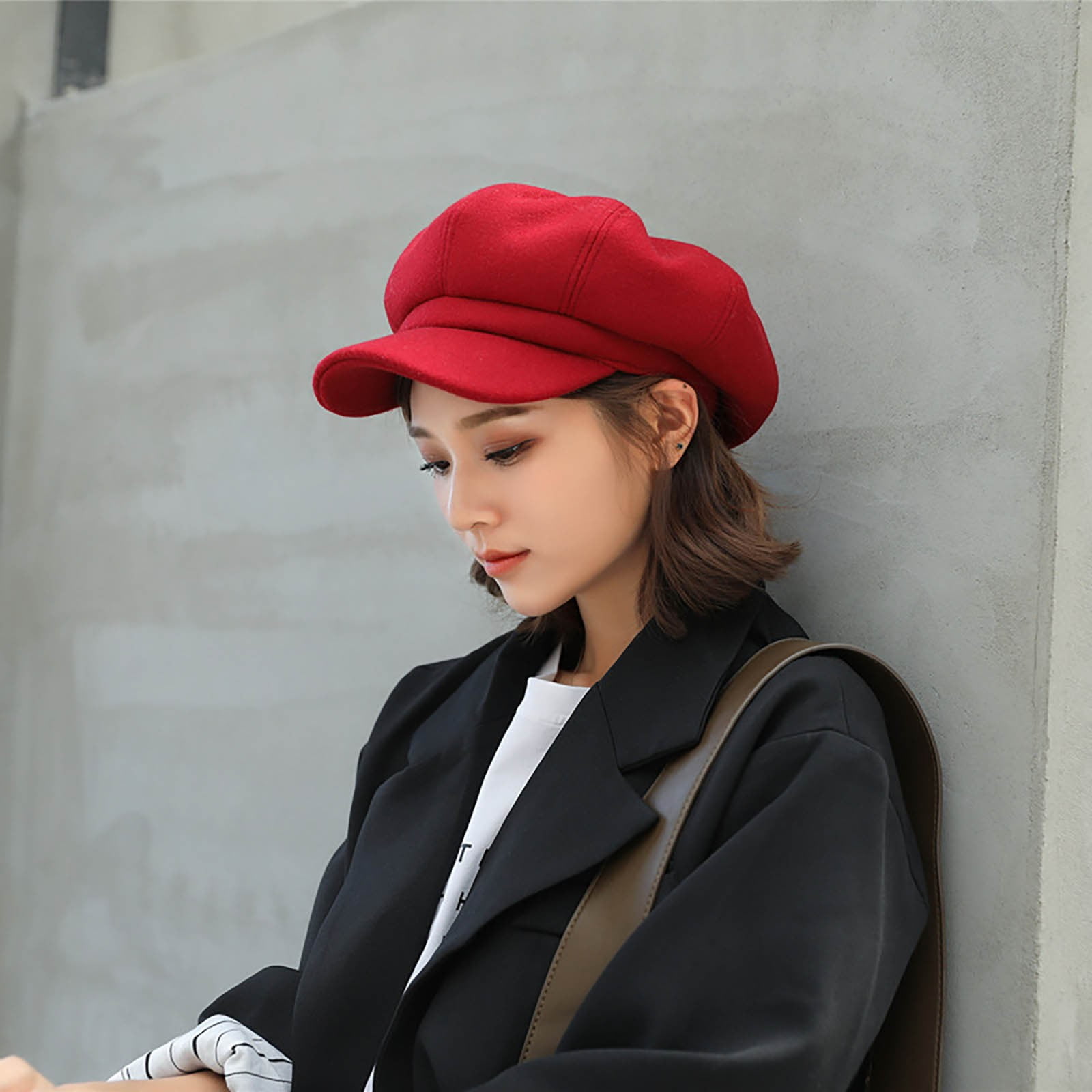 Wool Beret with Ribbon Accents – Winter Hat for Fall, Urban Fashion ...