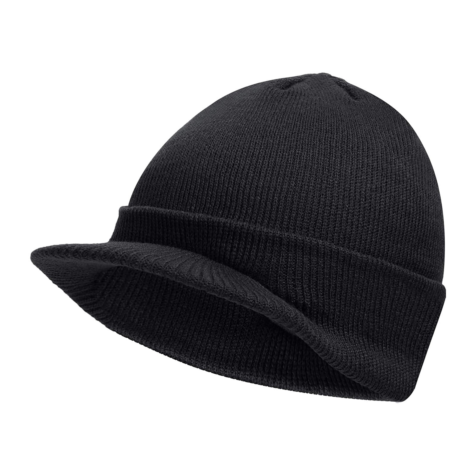 Wool Black Hat Knit Hat Autumn Winter Middle Man Hat Scarf Warm Out For ...