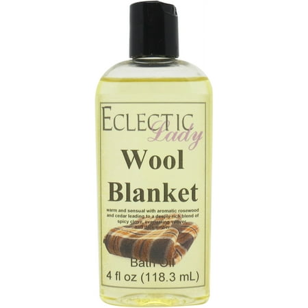Wool Blanket Bath Oil - Scented Body Oil - Relaxing & Moisturizing Bathing Oil - Fragrance Body Oil For Dry & Rough Sensitive Skin - 4 oz