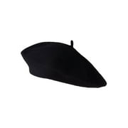 Wool Blend Fashion French Beret, Black