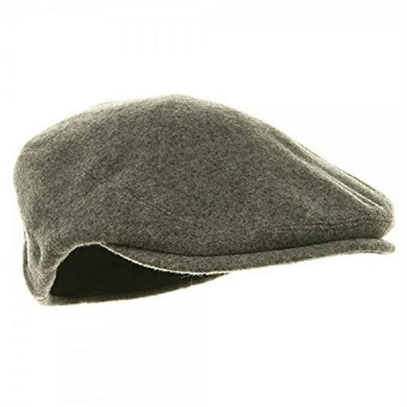 Wool Blend Ivy Cap Newsboy Charcoal Grey