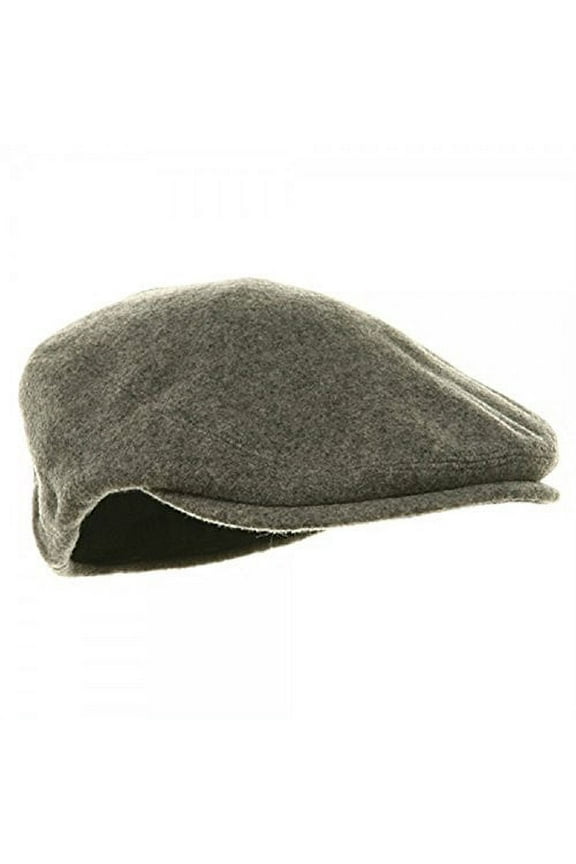 Wool Blend Ivy Cap Newsboy Charcoal Grey