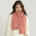 thumbnail image 1 of Wool Blend Solid Color Knitted Scarf for Women Warm Shoulder Shawl Wrap Versatile Layering Accessory for Cold Weather, 1 of 5