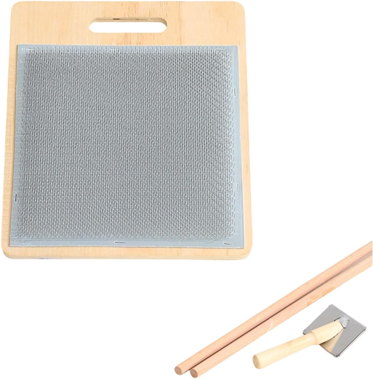 Wool Blending Board Carding Brush Set, Fiber Blending Board with 1pcs Wool Brush 2pcs Wood Craft Sticks for Mix Colors, Organize Wool Fibers(wwx)