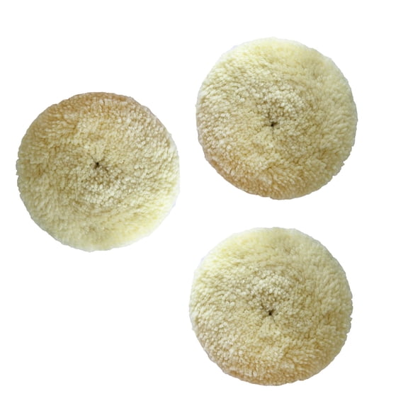 Wool Buffing Pad Kit 5" 3PCS 100% Natural Wool Car Auto Hook and Loop Grip 
Buffing Pad for Compound Cutting & Polishing for Car,Boats, Trucks and RVs 
Polishing Motorcycle Washing Machine