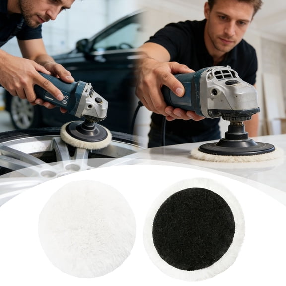 Wool Buffing Pad Soft Car Polishing Pad Reusable Cleaning Accessory for Auto Detailing Household Surfaces Finishing