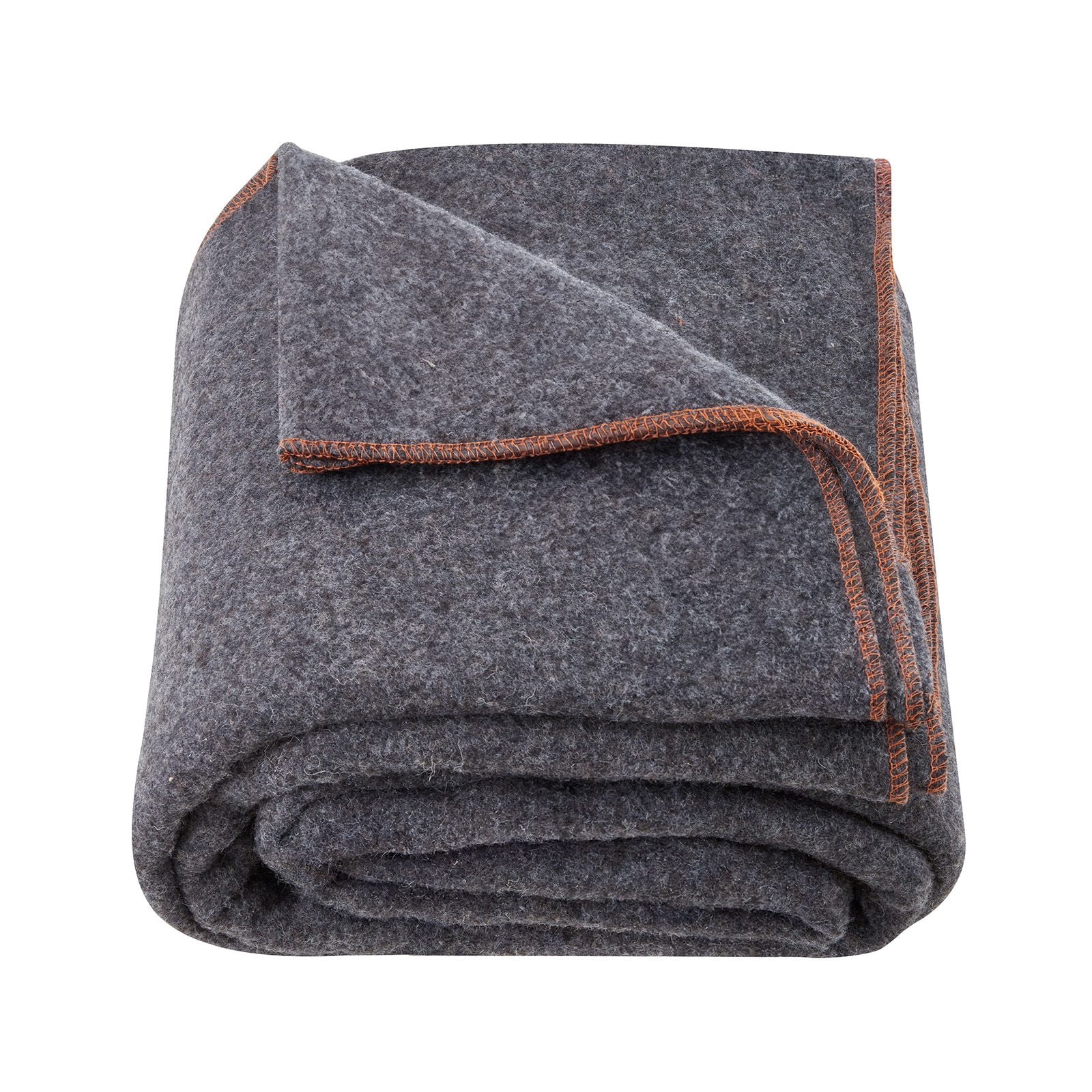 Wool Camping Blanket 64x88 Inch 80% Wool Blend Flame Retardant V-0 for Outdoor Hiking Camping