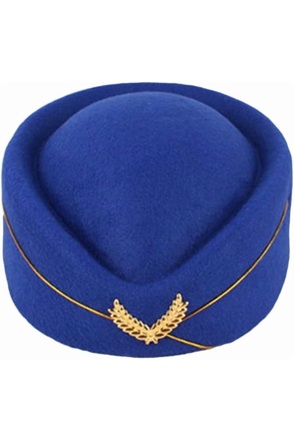 Wool Cap Stewardess Hat Flight Attendant Hat Stewardess Cosplay Costume Accessory
